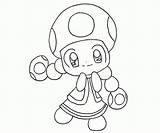 Coloring Toadette Mario Pages Toad Super Library Codes Insertion Popular Template Coloringhome sketch template