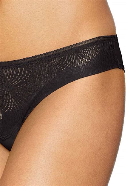 ladies wonderbra fabulous feel lace brazilian brief panties w06tg black