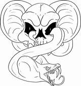 Skull Coloring Snake Winding Drawing Pages Cobra Getdrawings sketch template