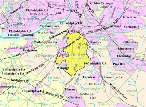 image census bureau map  deptford township  jersey