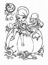 Jadedragonne Fille Dragonne Cinderella Citrouille Assise Coloriages Bonequinhas Sarahcreations Stamps Pt sketch template