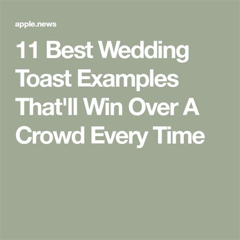 11 Best Wedding Toast Examples Thatll Win Over A Crowd Every Time