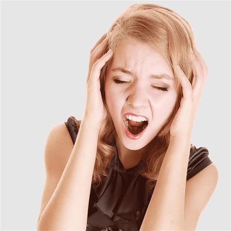 Rectal Pain Businesswoman Frustration Suffering Screaming Headache