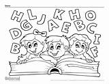 Coloring School Back Pages Kids Printable Alphabet Cursive Book Printables Letters Classroom Mother Children sketch template