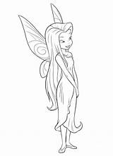 Coloring Pages Fairy Tinkerbell Disney Fairies Silvermist Concept Tumblr sketch template