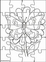 Puzzles Printable Coloring Pages Cut Kids Jigsaw Animals Visit sketch template