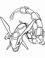 Coloring Rayquaza Pages Pokemon Color Print Colouring Coloriage Kids sketch template