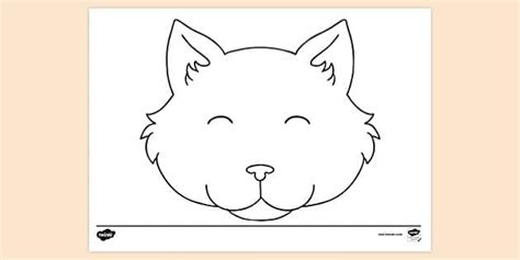 cat face colouring sheet colouring sheets twinkl