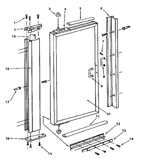aqua glass shower door parts