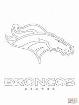 Coloring Logo Broncos Denver Super Nfl Printable Bowl Pages Crafts sketch template