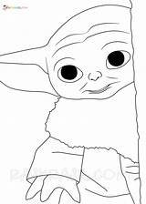 Yoda Baby Coloring Pages Printable Mandalorian Hiding Raskrasil Comments sketch template