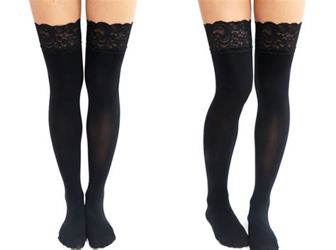thick lace up thigh high stockings · sandysshop · online store powered by storenvy