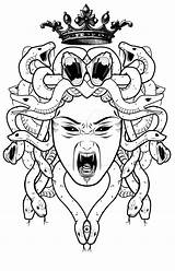 Medusa sketch template