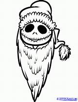 Jack Skellington Coloring Pages Head Christmas Draw Popular sketch template