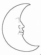 Maan Halbmond Mond Lua Kleurplaten Schlafend Sonne Lune Malvorlage Ausmalbild Animaatjes Pintar Animate Simili Categorie sketch template