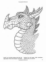 Dragon Pyrography Dover Christy Shaffer Erwachsene sketch template