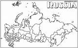 Coloring Russia Pages Map Russian Print раскраски выбрать доску карта Popular sketch template