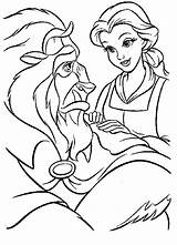Coloring Pages Disney Colouring Beast Beauty Princess sketch template