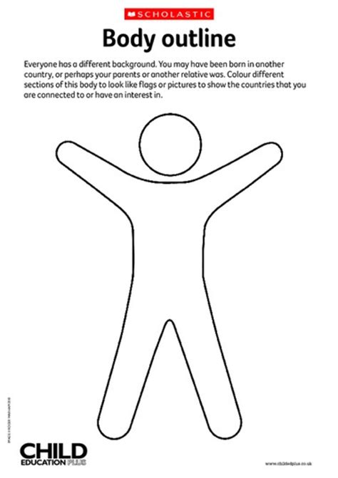 body outline coloring pages pinterest