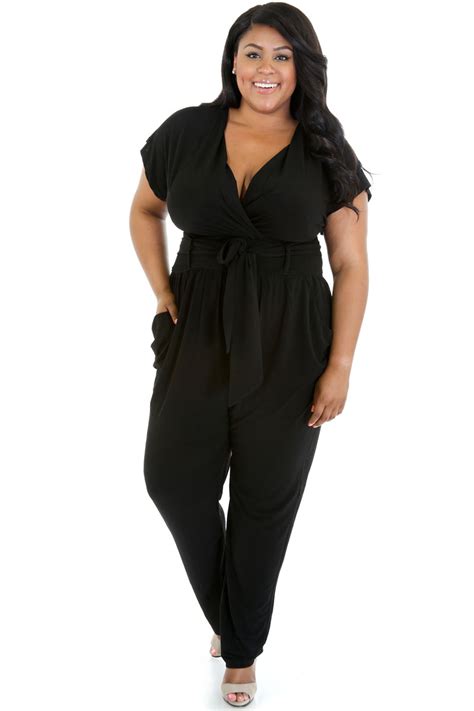 Plus Size Jumpsuit Belted Item No Mllc60487 2