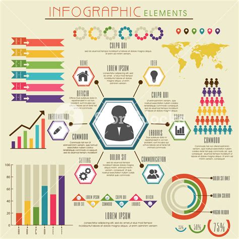 set   statistical infographic elements  business reports  financial data