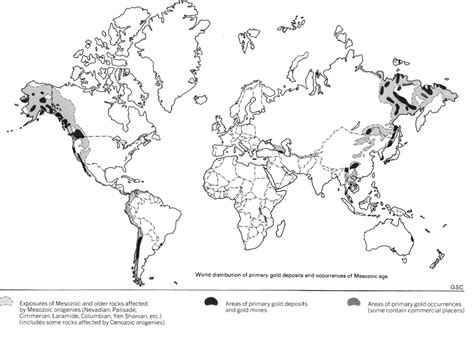world gold deposits map