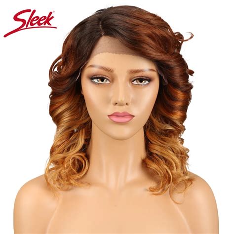 buy sleek brazilian lace front human hair wigs colored wigs curly remy hair