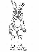 Bonnie Toy Coloring Fnaf Freddy Five Pages Nights Chica Deviantart Drawing Para Withered Colorear Colouring Colorir Printable Freddys Print Dibujos sketch template