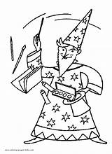 Wizard Magicien Coloriage Personnages Wizards Witches Dessin Colorier sketch template