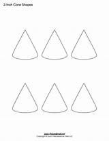 Cone Templates Shape Printable Inch Printables Shapes Timvandevall sketch template
