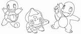 Pokemon Starters sketch template