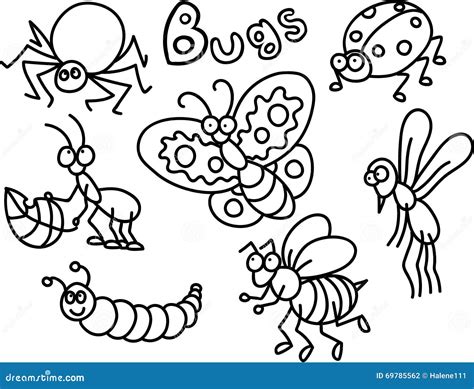 bugs coloring page stock illustration illustration  coloring