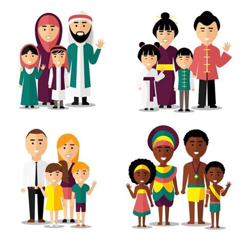 familias africanas asiaticas arabes  europeias familia asiatica familia africana familia