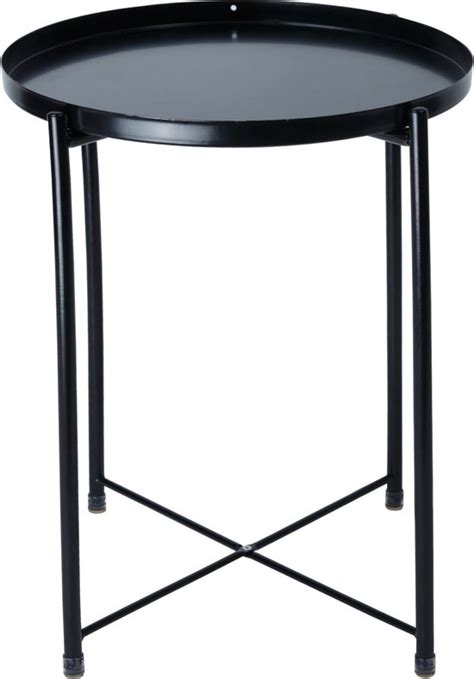 minimalistische salontafel zwart ronde bijzettafel tafeltje voor thuis bolcom