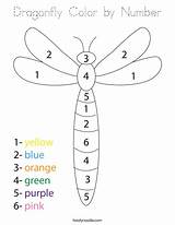 Dragonfly Coloring Color Number Favorites Login Add Twistynoodle sketch template