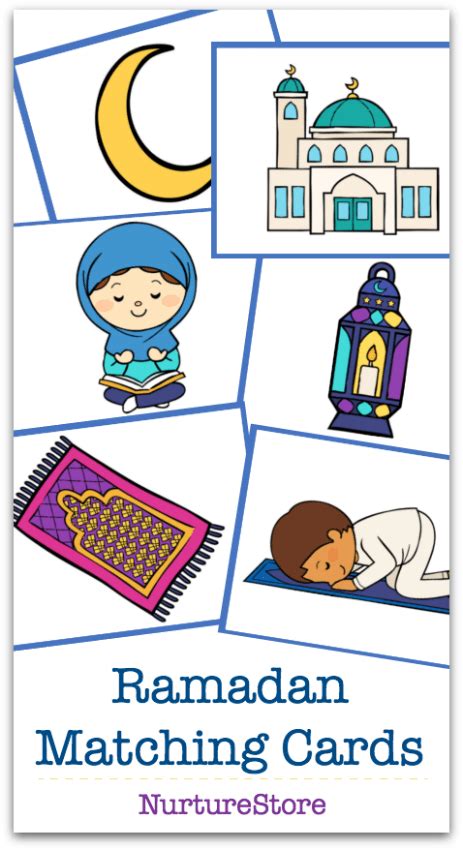 ramadan picture cards printable matching game nurturestore