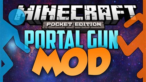 mcpe mod review portal gun mod  youtube