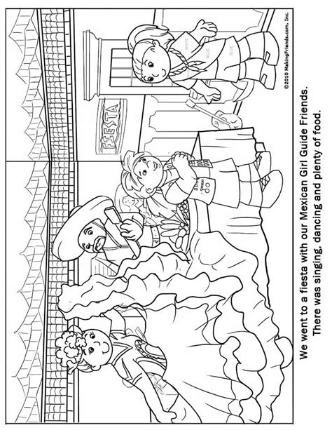 mexican girl guide coloring page makingfriendsmakingfriends