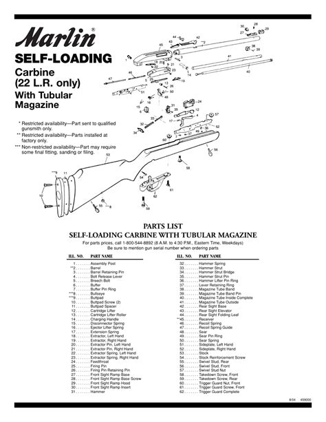 loading carbine  lr   tubular magazine marlin model  user manual page