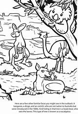 Coloring Outback Australian Animals Pages Sheets Animal Kids Colouring Color Australia Template Drawings Activities Designlooter Children Aboriginal Books Sketch Choose sketch template