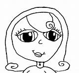 Coloring Little Girl Coloringcrew sketch template
