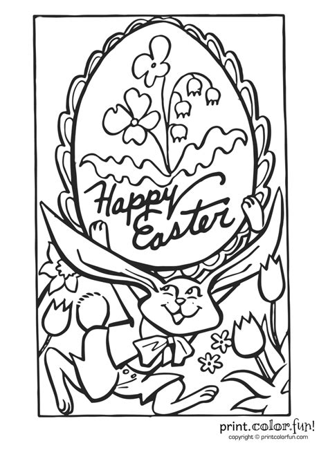 happy easter coloring page print color fun