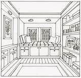 Perspective Drawing Room Point Interior House Sketch Inside Architecture Window Drawings Line Bedroom Furniture Sketches Living Choose Board Seat Space sketch template