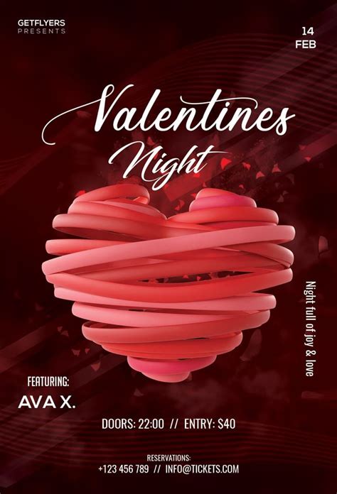 Valentine Nightclub Free Psd Flyer Template Free Psd Flyer Templates