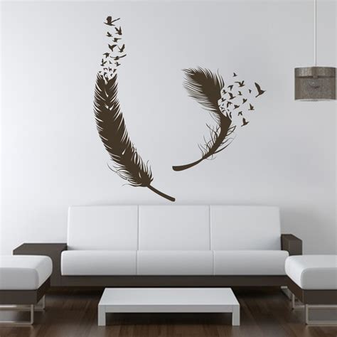 birds  feather wall decals vinyl decal housewares art vinyl wall
