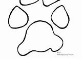 Paw Coloring Print Dog Cougar Pages Getcolorings Clipartmag Drawing Getdrawings sketch template
