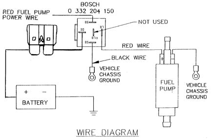 rewire install fuel pump relay mod