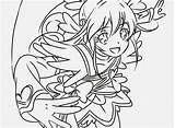 Coloring Glitter Force Pages Doki Popular sketch template