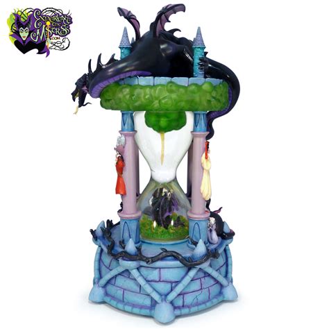 disney direct villains light up with sounds hourglass snow globe statue maleficent dragon