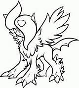 Absol Coloring Mega Draw Pokemon Getcolorings Pages Characters sketch template